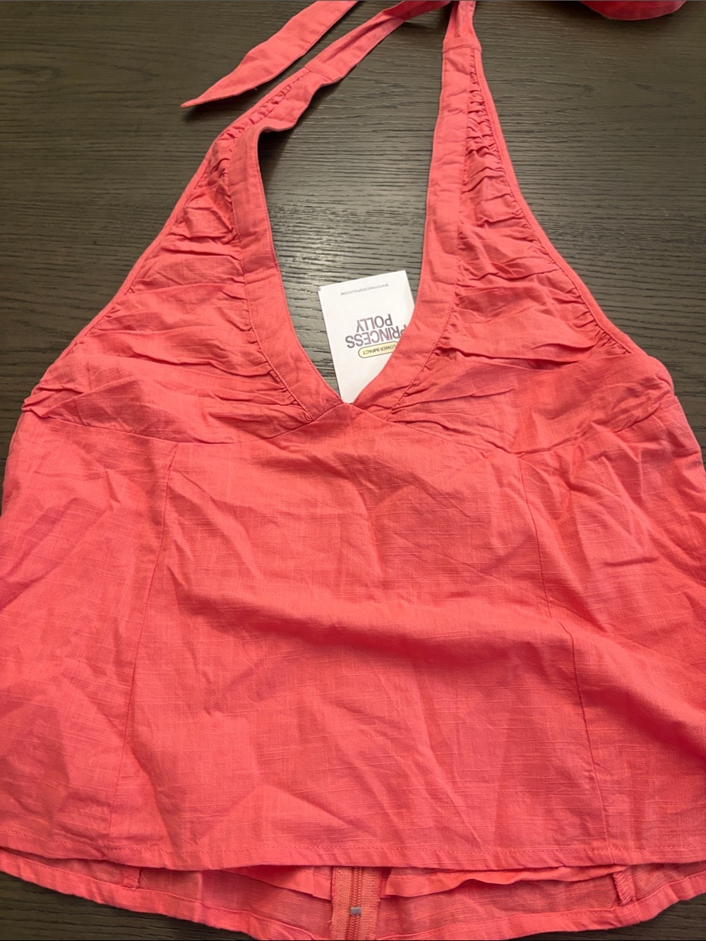 Princess Polly Coral Pink Halter Camisole